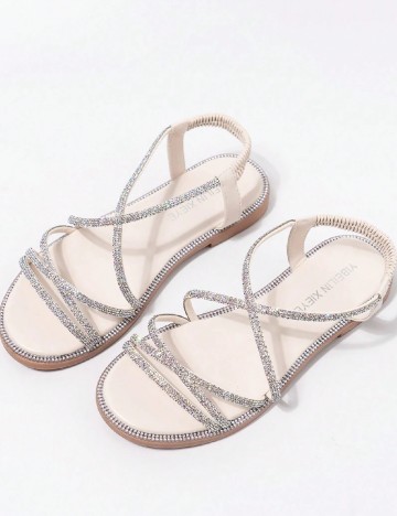 Sandale Shein Kids, argintiu