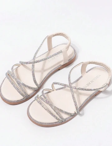 Sandale Shein Kids, argintiu