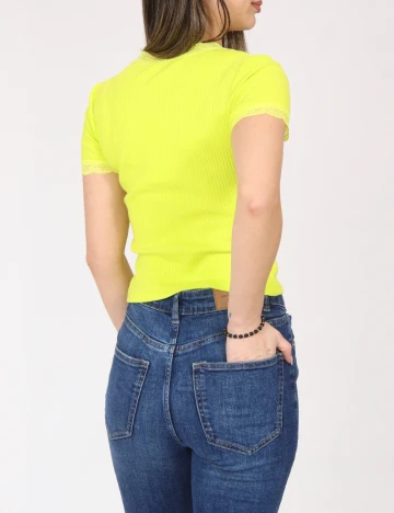 Tricou Zara, verde neon