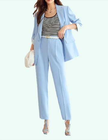 Pantaloni MOTF, albastru