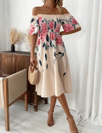 Rochie medie SHEIN, crem