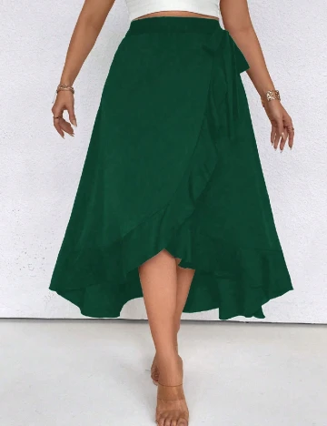 Fusta SHEIN CURVE, verde