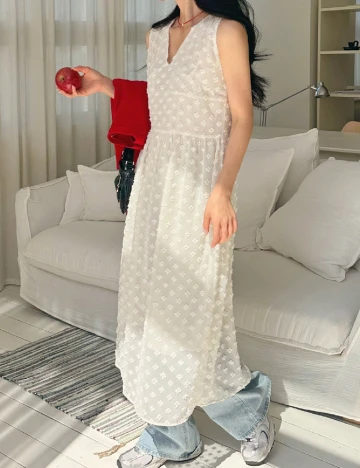 Rochie medie SHEIN, ecru