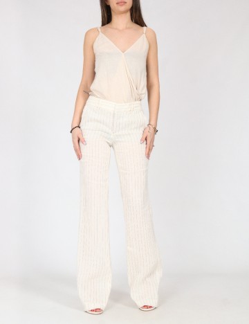 
						Pantaloni Zara, ecru