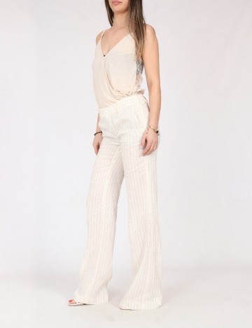 Pantaloni Zara, ecru