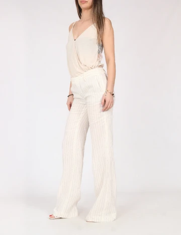 Pantaloni Zara, ecru