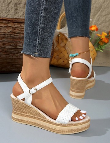 Sandale SHEIN, alb