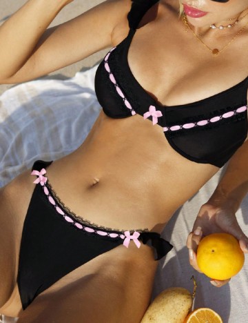 
						Costum de baie SHEIN, negru