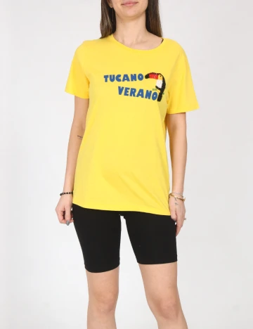 Tricou Pull&Bear, galben