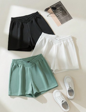 
						Set Pantaloni scurti 3 perechi SHEIN, mix culori