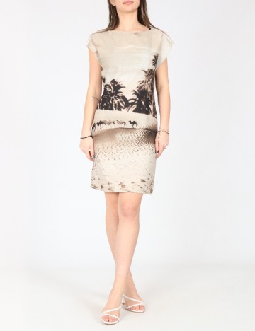 
						Rochie scurta Zara, bej