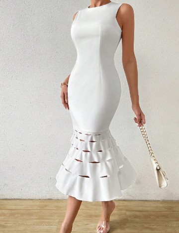 
						Rochie medie SHEIN, alb