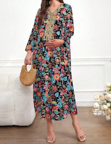 
						Rochie lunga SHEIN Maternity, mix culori