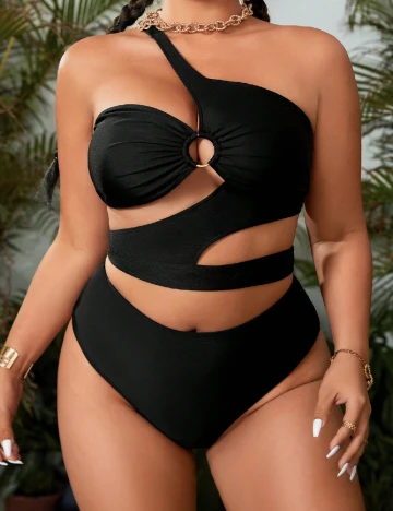 Costum de baie SHEIN CURVE, negru