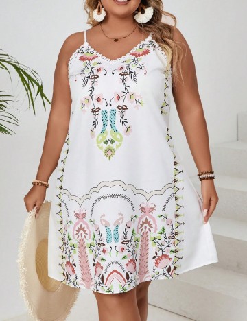 
						Rochie scurta SHEIN CURVE, alb