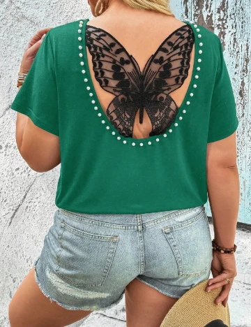 Tricou SHEIN CURVE, verde