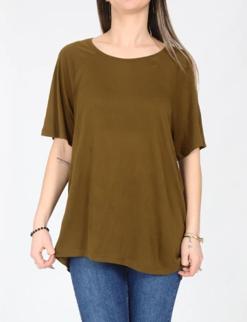 Tricou Oversize Pull&Bear, kaki