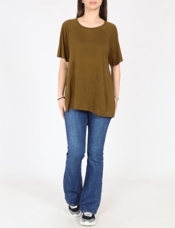 Tricou Oversize Pull&Bear, kaki