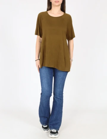 Tricou Oversize Pull&Bear, kaki