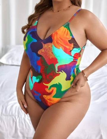 Costum de baie SHEIN CURVE, mix culori