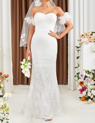 
						Rochie lunga SHEIN, alb