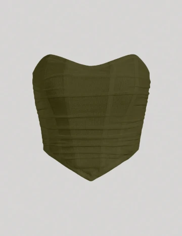 Top SHEIN, verde inchis