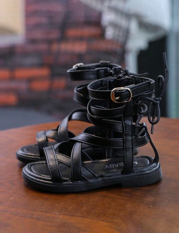 Sandale Shein Kids, negru