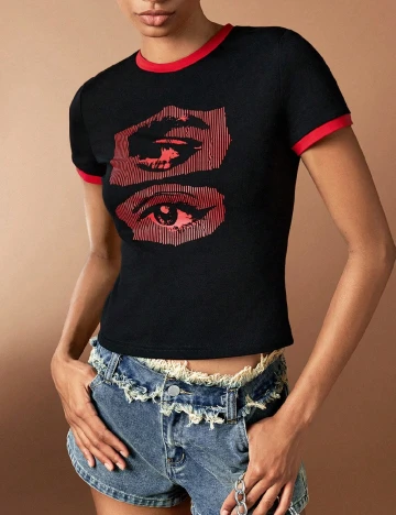 Tricou Forever 21, negru