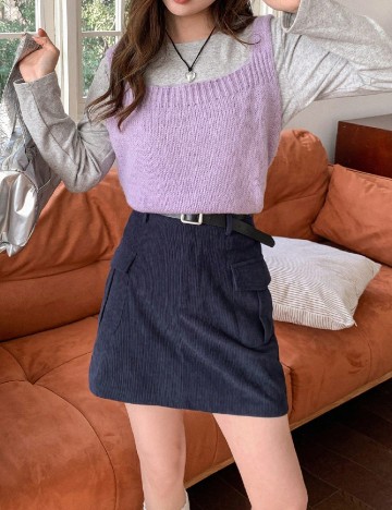 
						Fusta SHEIN, bleumarin