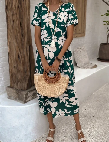 Rochie medie Emery Rose, verde