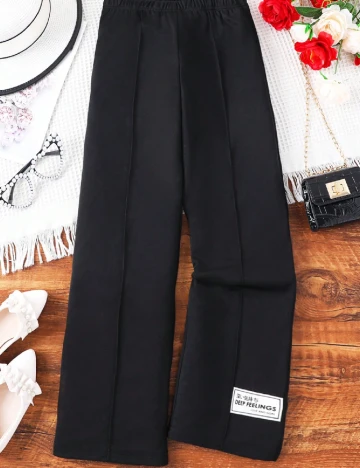 Pantaloni Shein Kids, negru