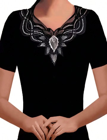 
						Tricou SHEIN CURVE, negru