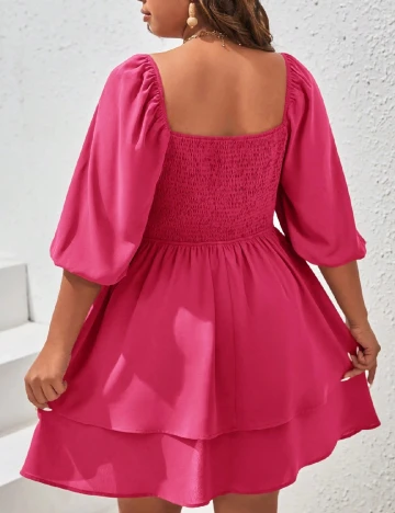 Rochie scurta SHEIN CURVE, roz