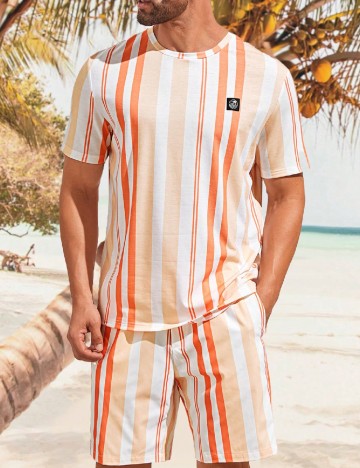 
						Compleu SHEIN, portocaliu/alb