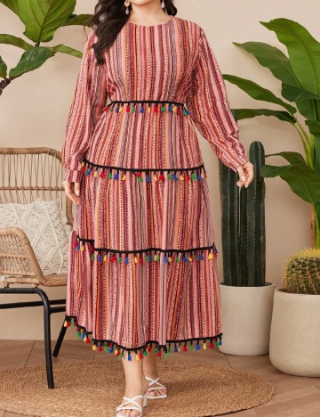 
						Rochie lunga SHEIN CURVE, mix culori