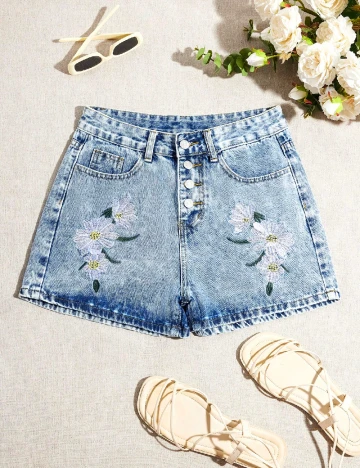 Pantaloni scurti SHEIN, albastru