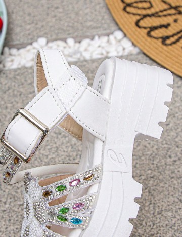 Sandale Shein Kids, alb