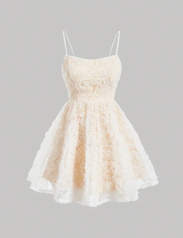 Rochie scurta SHEIN, crem