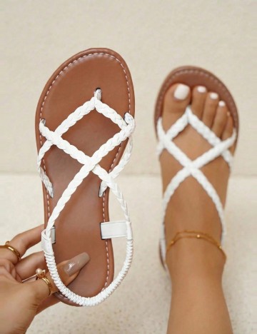 Sandale SHEIN, alb