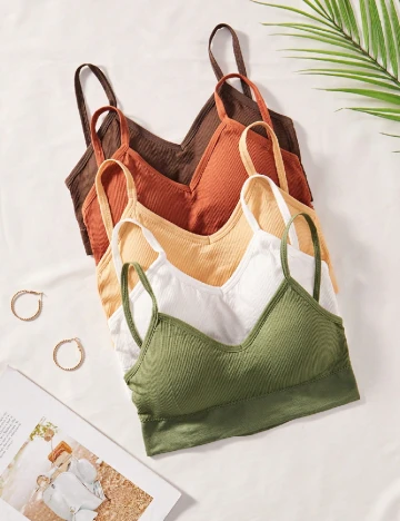 Set bustiere 5 bucati SHEIN, mix culori