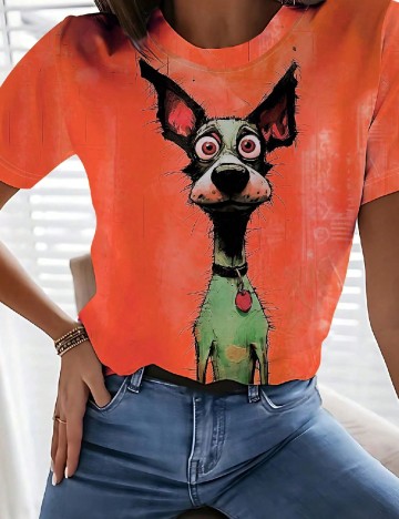 
						Tricou SHEIN, portocaliu