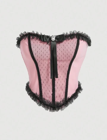 Top SHEIN, roz/negru