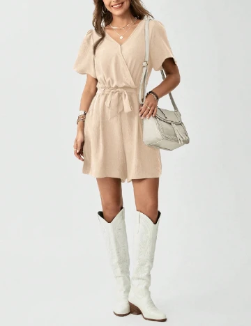 Salopeta SHEIN, crem