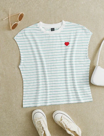 Maiou SHEIN, alb/verde