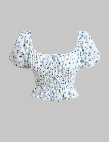 Top SHEIN, floral print