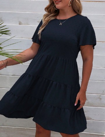 Rochie scurta SHEIN CURVE, bleumarin