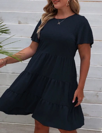 Rochie scurta SHEIN CURVE, bleumarin