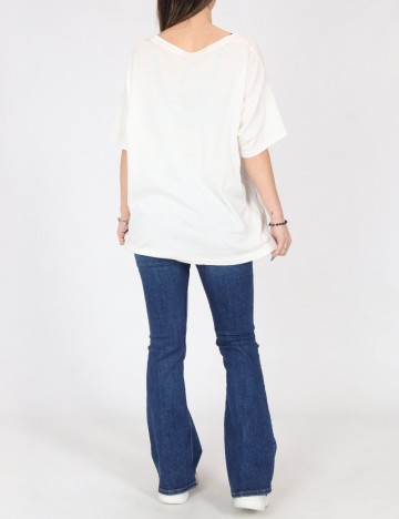 Tricou Oversize Pull&Bear, alb
