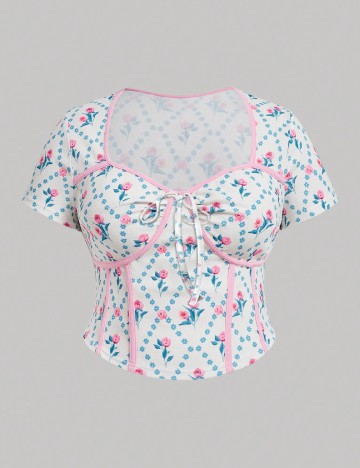 
						Top SHEIN CURVE, alb