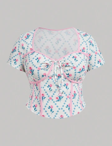 Top SHEIN CURVE, alb